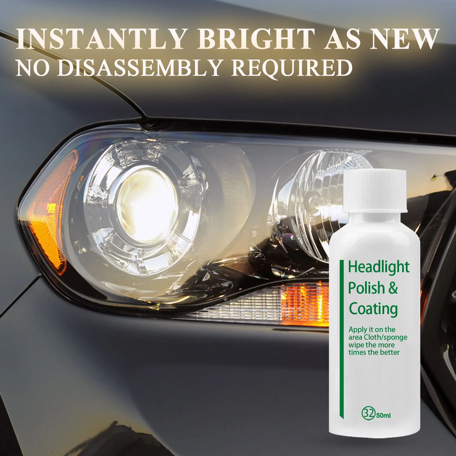 

Car Headlight Repair Agent Multifunctional Headlight Polish Coating Refurbish Liquid Car Headlight Repair Agent Easy Operation