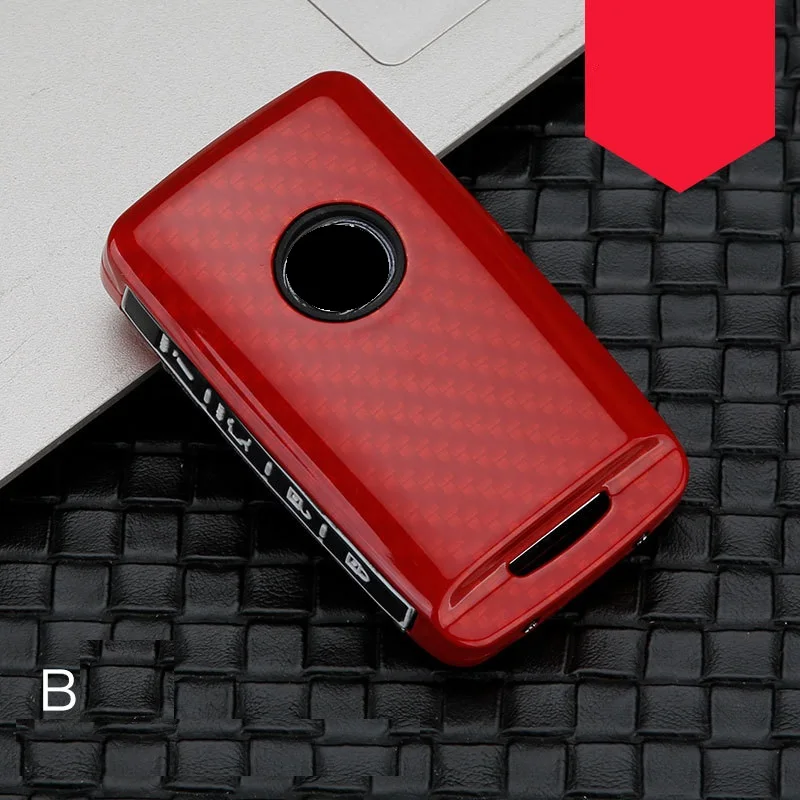 4button carbonred Углеродное волокно сплав+ силиконовый Автомобильный Брелок дистанционного управления с ключом чехол Обложка Чехол для Mazda 3 Alexa CX4 CX5 CX8 3/4 кнопки смарт-ключ - Название цвета: 4button carbonred
