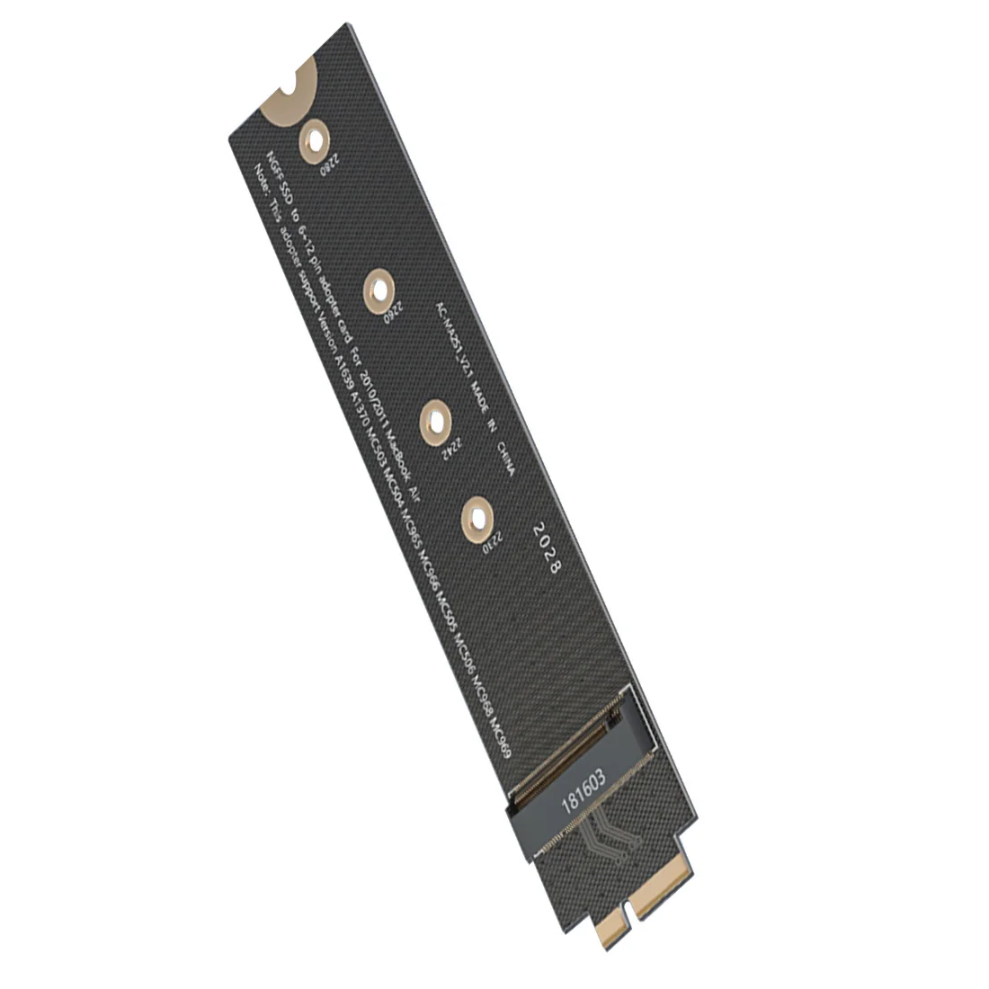 XT-XINTE M2 SSD адаптера для MacBook Air 2010 2011 A1370 A1369 записная книжка NGFF M.2 2230 2242 2260 2280
