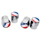 Французский флаг для Renault Peugeot 207, Citroen Ds4, Range Rover, Evoque, Dacia, Ferrari, колпачки на колесные клапаны, автомобильные аксессуары