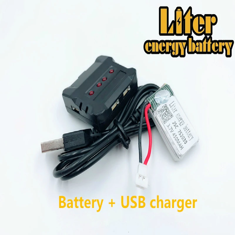 Аккумулятор Lipo 25C 3 7 в 450 мАч 752030 для вертолета с дистанционным управлением 1306 Udi U816