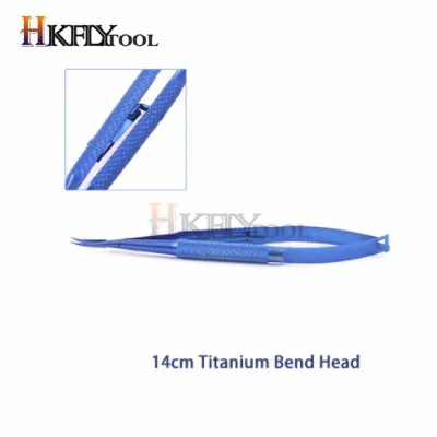 14cm Titanium bend 12,5 см; высота каблука 14 см; каблук 16 см оснастка для приманки держатель инструмент офтальмологический Иглодержатель косметический контактный зажим титановый Пинцет хирургические инструменты - Цвет: 14cm Titanium bend