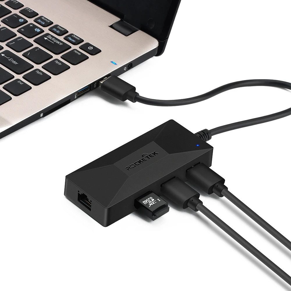 Rocketek USB 3,0 к Rj45 концентратор гигабитный Ethernet адаптер 1000 Мбит/с для Xiaomi Mi Box 3/S 4 4c se Android tv телеприставка Сетевая карта Lan