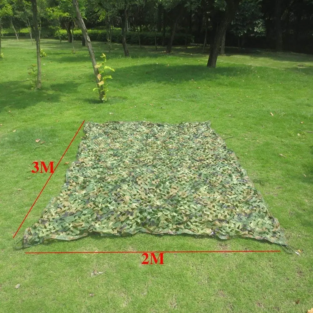 

2x3M Woodland Camo Netting Camouflage Net Privacy Protection Camouflage Mesh For Outdoor Camping Forest Landscape