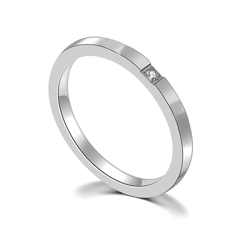 316L Нержавеющая сталь обручальное кольцо кольца розовое золото кубический