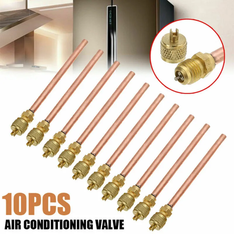

10pcs 125mm Air Conditioner Refrigeration Access Valves Copper Tube Filling Parts For Refrigeration Air Conditioning Systems