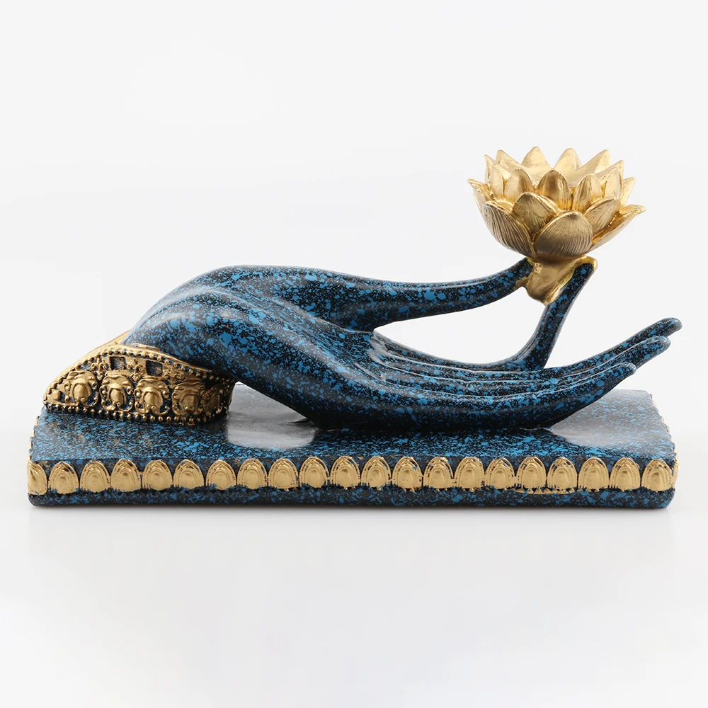 Полимерная подставка Будда для стеклянных объективов с кристаллами и шариками