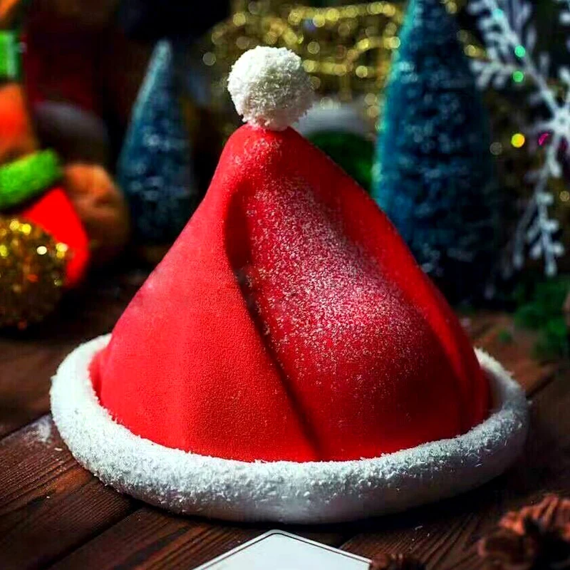 3D форма для рождественских шляп BAYCHEER силиконовая торта с 6 полостями шоколада