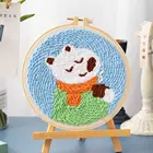 Набор для вышивания с пряжей, для начинающих, легкая вышивка, Набор для вышивки крестиком, украшение для дома, 2021