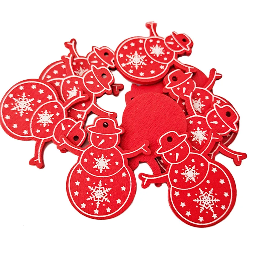 DIY деревянная белая и Красная рождественская елка/сердце/звезда снежинка