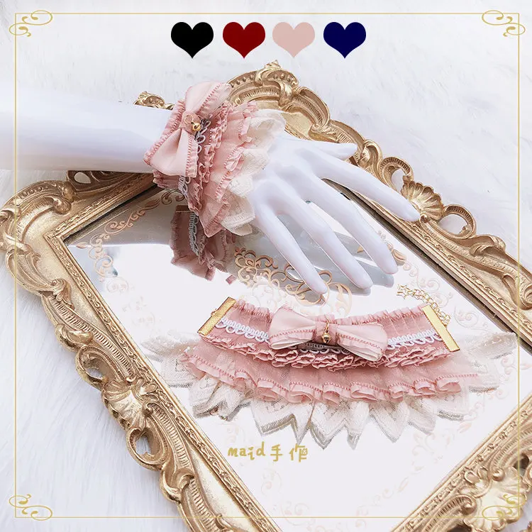 

Handmade Four-Color Oversleeves Bracelet Lolita Lace Gorgeous Bell Dream Back to Versailles