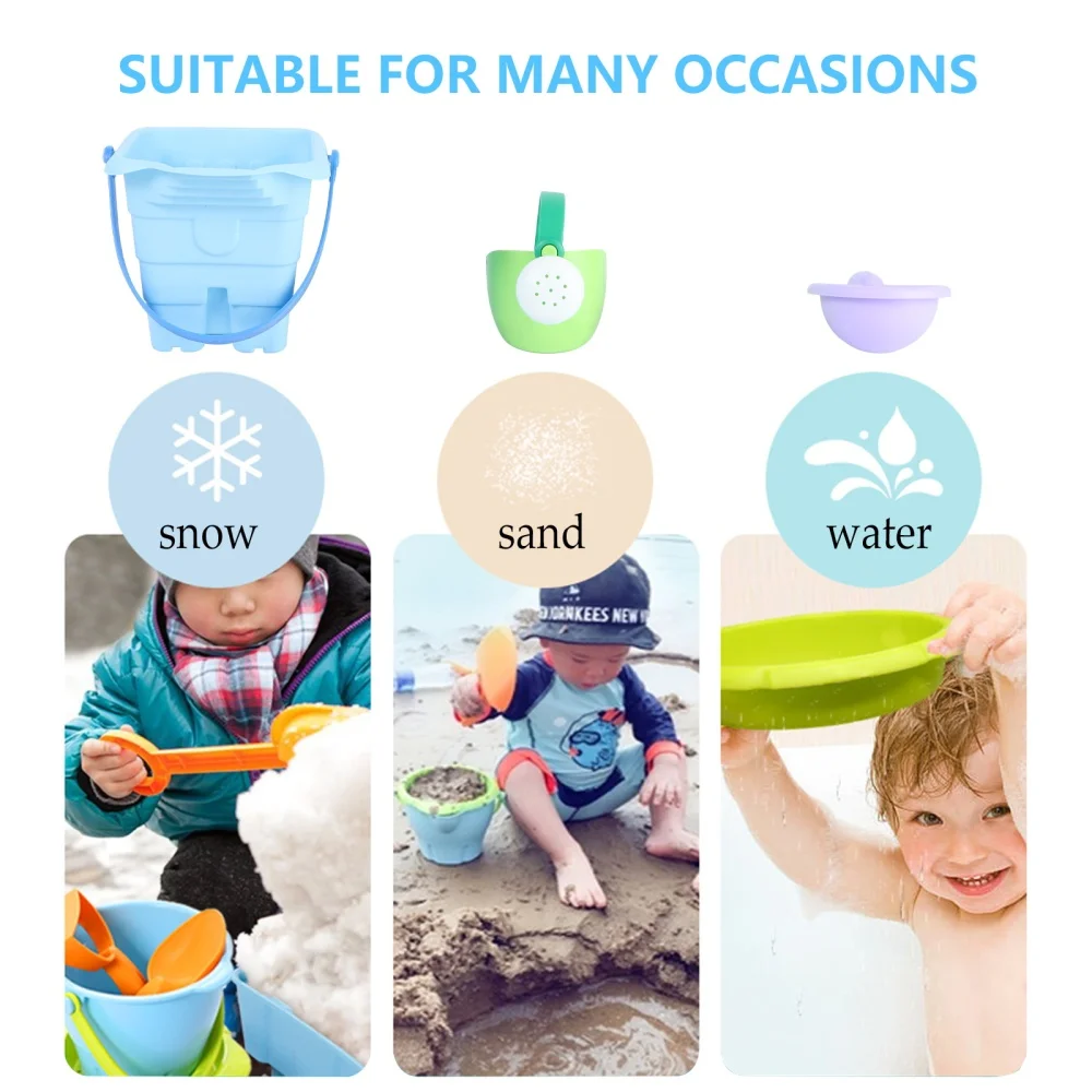 

3pcs Outdoor Beach Toys Sand Beach Toys Kids Sand Playing Toys Sand Bucket