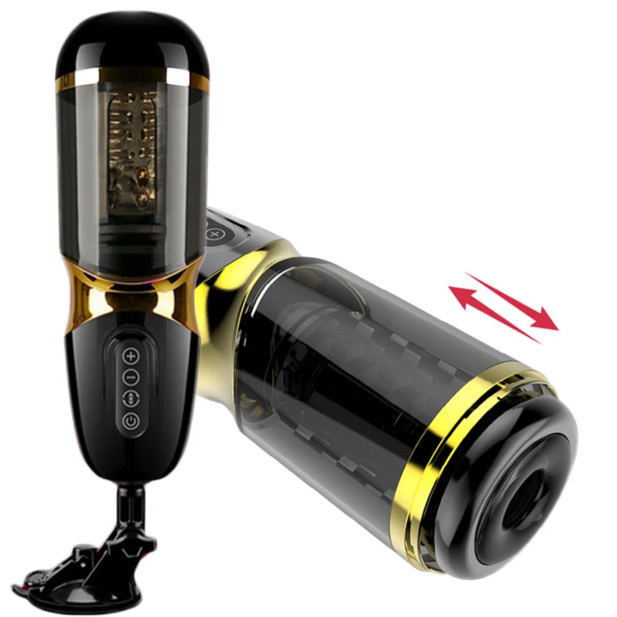 Взрослый пенис массажер Hands Free Электрический Телескопический мужской