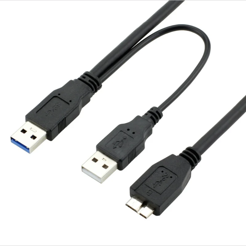 50 см USB 3 0 Dual Power Y Shape 2 X Type a to Micro B кабель для передачи данных внешних жестких дисков