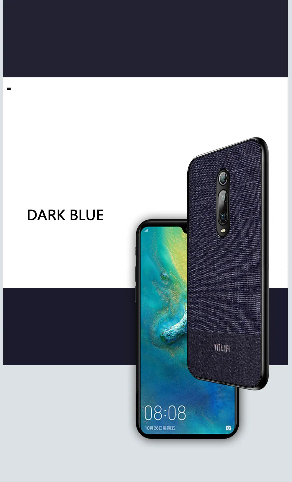 Для Xiaomi Mi9T чехол Mofi для Xiaomi Mi9T Pro чехол задняя крышка костюм ткань джентльмен Redmi K20 Pro для XiaomMi 9T Pro