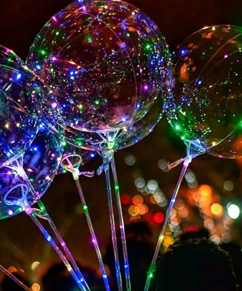 20/36 дюймов 3 м светодиодный светящийся светодиодный шар прозрачный Круглый пузырь День рождения Свадьба Baby Shower Детские игрушки декор