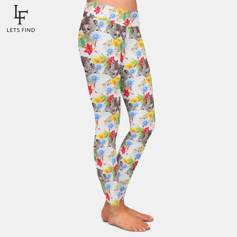 LETSFIND с изображением тигра и цветочным дизайном из принт Для женщин высокой