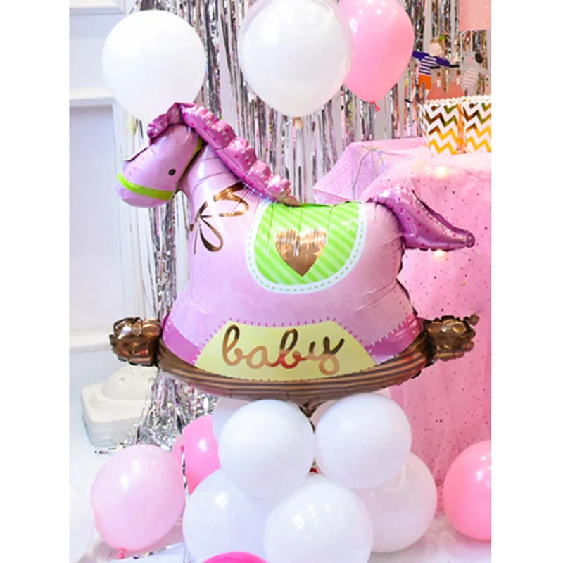 10pcs pink Первый с днем рождения воздушный шар баннер мой 1-й 1 один год вечерние украшения из фольги занавес дети мальчик девочка взрослый гирлянда поставки - Цвет: 10pcs pink