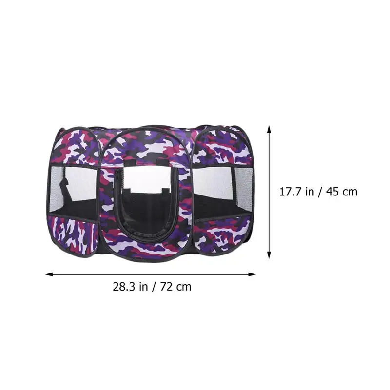 

Portable Outdoor Pet Tent Foldable Pet Octagonal Tent Pet Supplies (Purple)