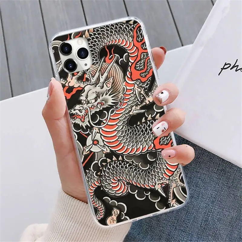

Red Dragon Phone Case For iphone 12 5 5s 5c se 6 6s 7 8 plus x xs xr 11 pro max mini