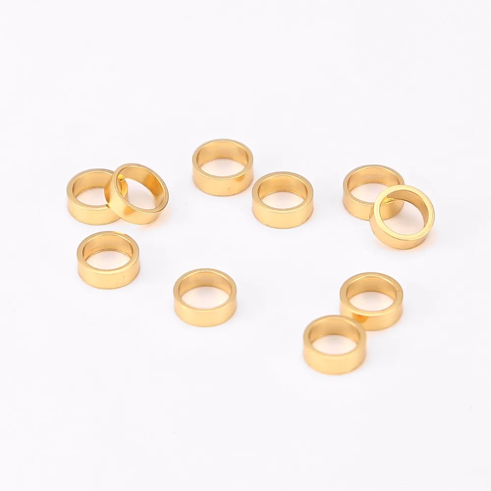 100 шт. закрытые кольца золотого цвета из нержавеющей стали аксессуары для