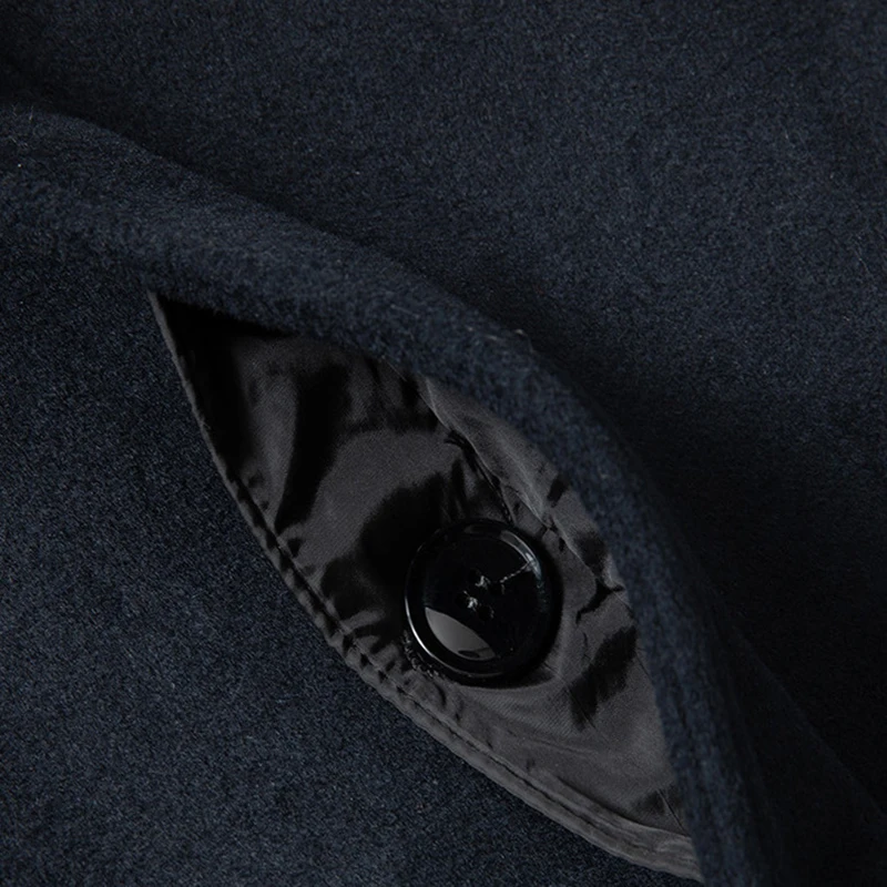 

Winter Wool New Coat Men Fashion Real Fur Collar Thick Long Trench Coat Men Casual Warm Woolen Overcoats luxury Male Jacket