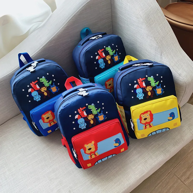 

New 2021 Kindergarten School Bags Children Lightweight Backpack Cartoon Zoo Printing Kids Backpack Boys Girls Schoolbag