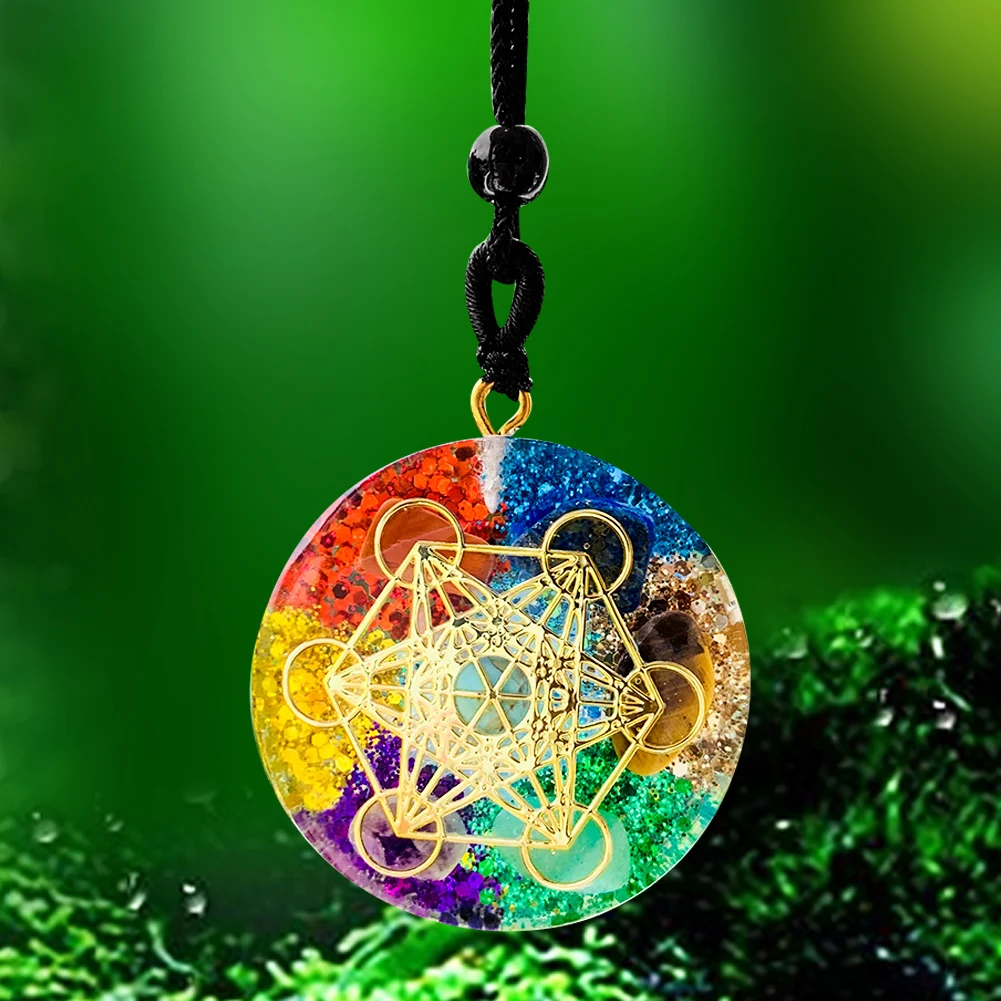 Ожерелье Ogan Energy волшебный круг подвеска в виде автомобиля натуральный Перидот