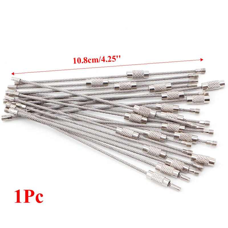 1 шт. Нержавеющая сталь EDC брелок проволочная сетка для кабеля на открытом