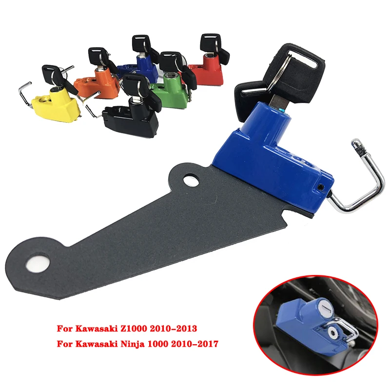 Набор замков для мотоциклетного шлема 6 цветов алюминий с 2 ключами Kawasaki Z1000 2010 2012