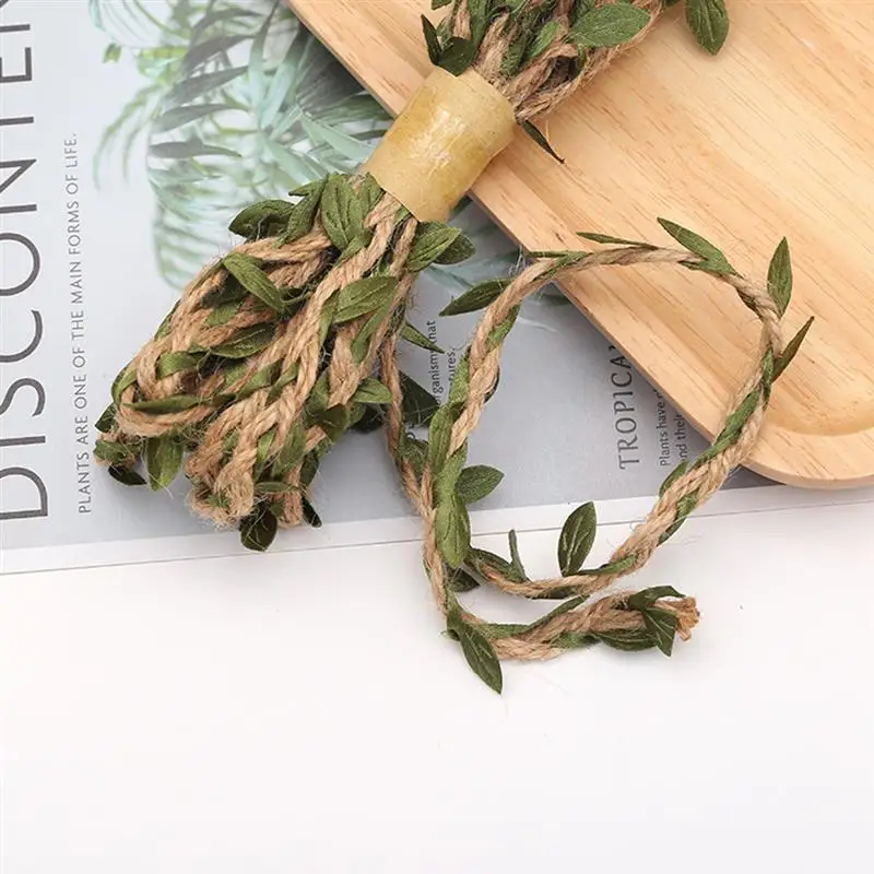 Искусственные ветки из конопли 5/10 м искусственные с зелеными листьями вечерние