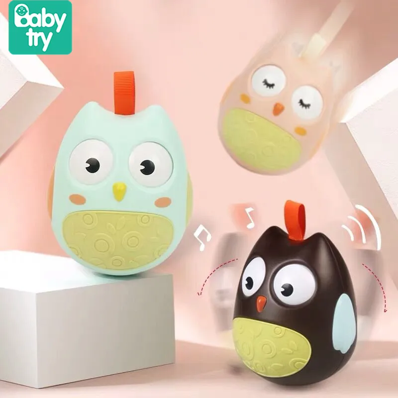 Детская игрушка-погремушка для малыша 0 24 мес кукла неваляшка Roly-poly погремушки
