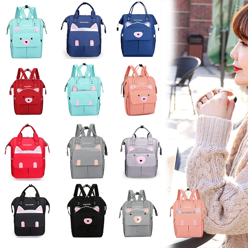 

Upgraded Multi Functional Shoulder Mommy Bag New Cat Mommy and Baby Bag Lovely Cartoon Thermal Mommy Bag Mom Bag