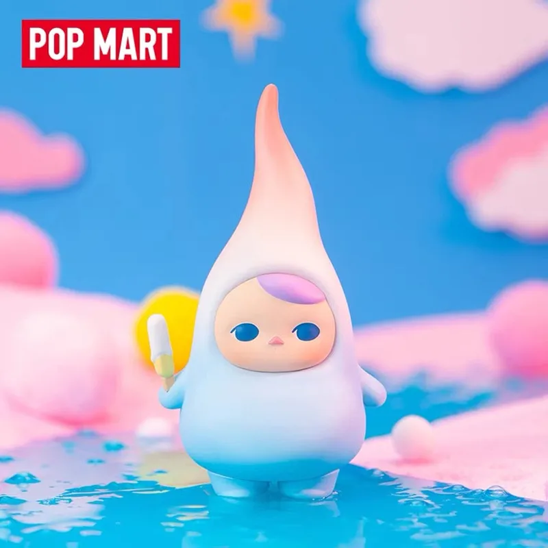 POP MART PUCKY-caja ciega relajante de la serie Beans, modelo de juguetes de Anime lindo, regalo de figura, caja sorpresa Original-4