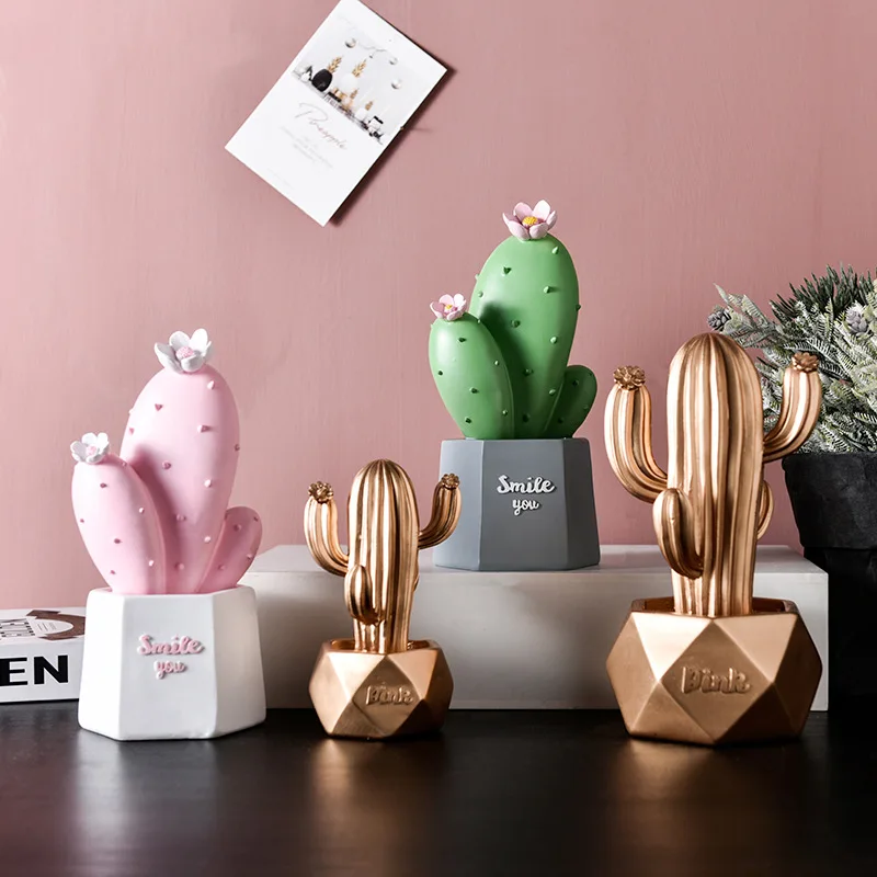 Креативные кактусы из смолы в стиле Ins украшения для дома столешница гостиной