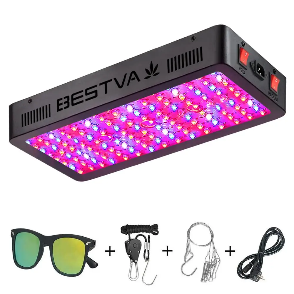 BESTVA светодиодный светильник для выращивания 1500 Вт полный спектр led для внутреннего растения парниковые палатки теплицы цветок рассада Вег двойной переключатель