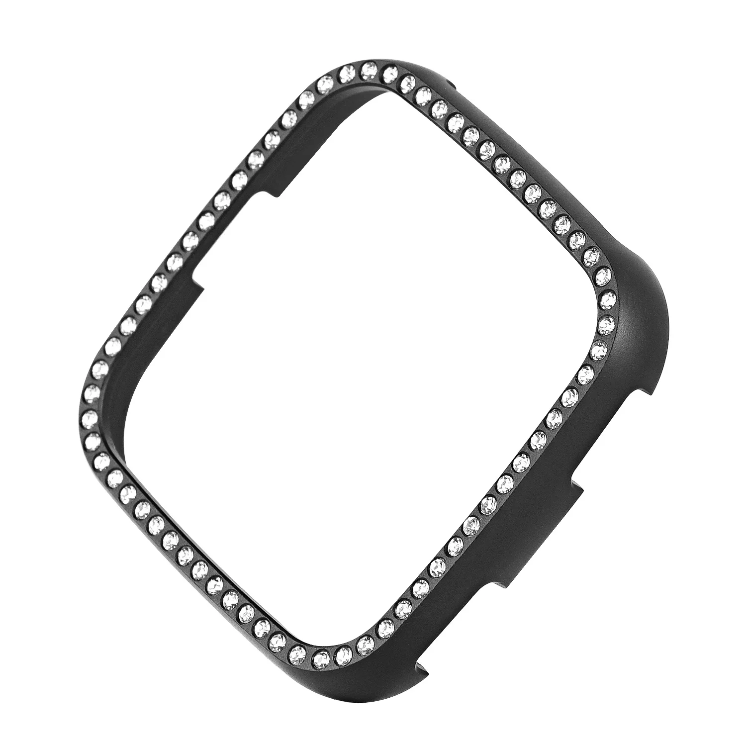 

Bling Diamond Aluminum alloy metal Frame bumper Fitbit versa cover band for fitbit versa back case For women