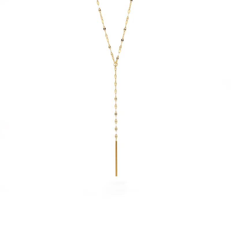 

CH-1159 European and American style fashion temperament simple tassel necklace tide net red cold wind clavicle chain