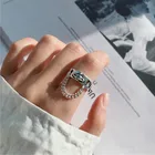 Модное серебряное кольцо, Новинка творческая цепочка года, кольцо в стиле ретро с кисточками, планетой, панк, ювелирные изделия для вечеринок, женское Подарочное кольцо, холодный ветер, индивидуальное кольцо