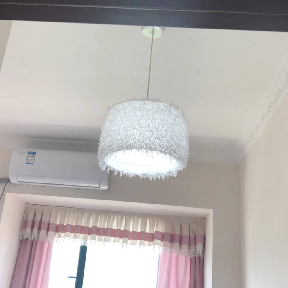 Романтическое перо потолочный светильник Современная подвесная люстра с теплым