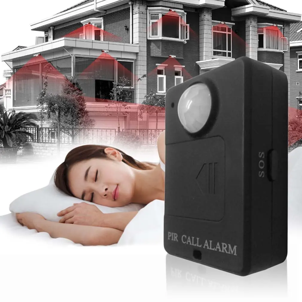 Mini PIR Alert Sensor Infrared GSM Wireless Alarm Monitor Motion Detection Hot Selling Anti-theft Detector EU Plug | Безопасность и