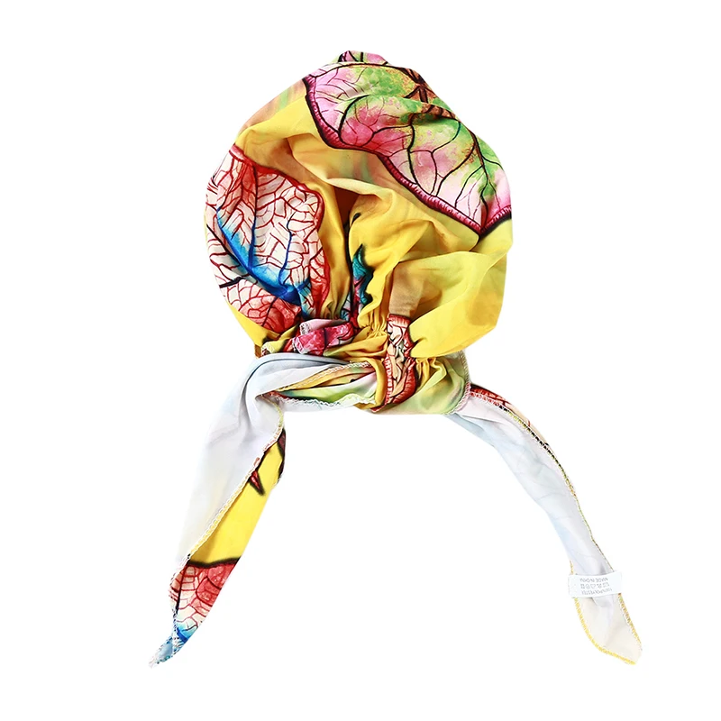 

Muslim Women Printed Hijabs Hats Turban Head Head Scarf Chemo Cancer Cap Hair Loss Hat Long Tail Bow Bonnet Wide Band Wrap Cap