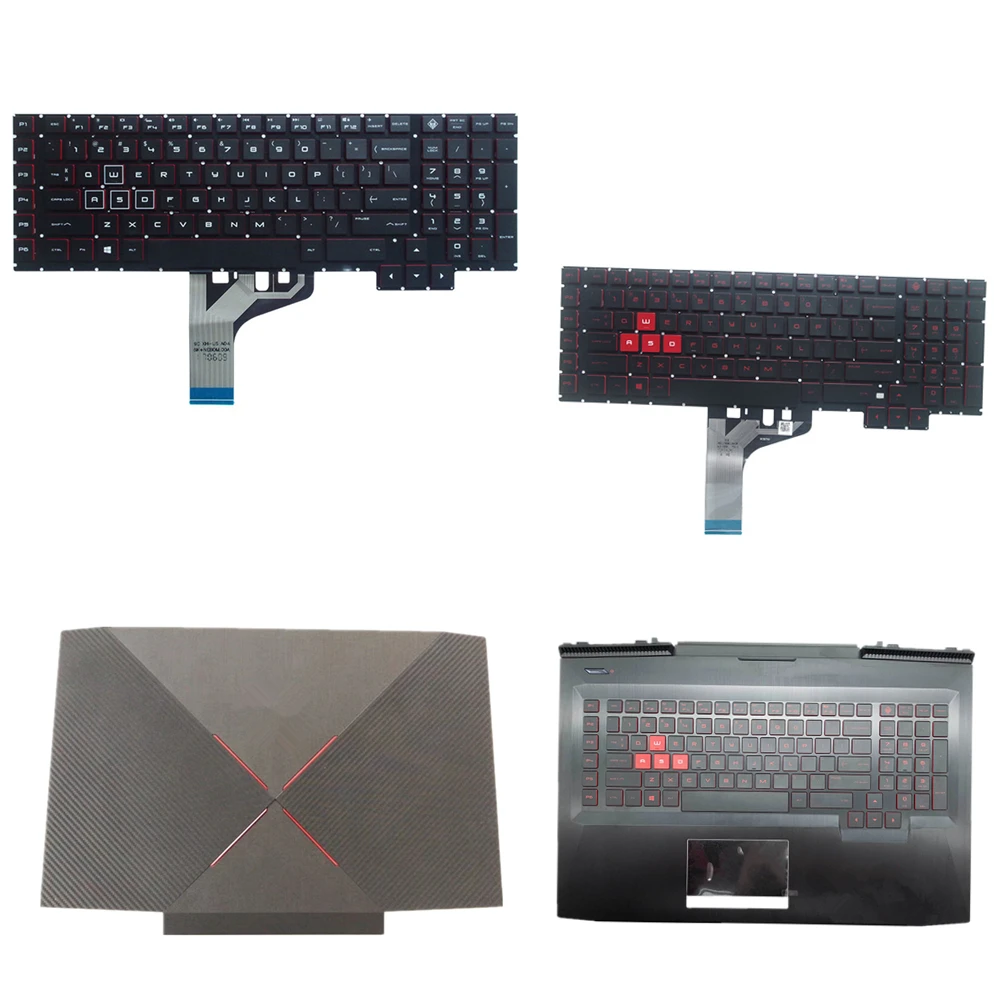 Чехол для клавиатуры ноутбука HP OMEN 17 AN an000 an100 черный с ЖК экраном верхняя крышка