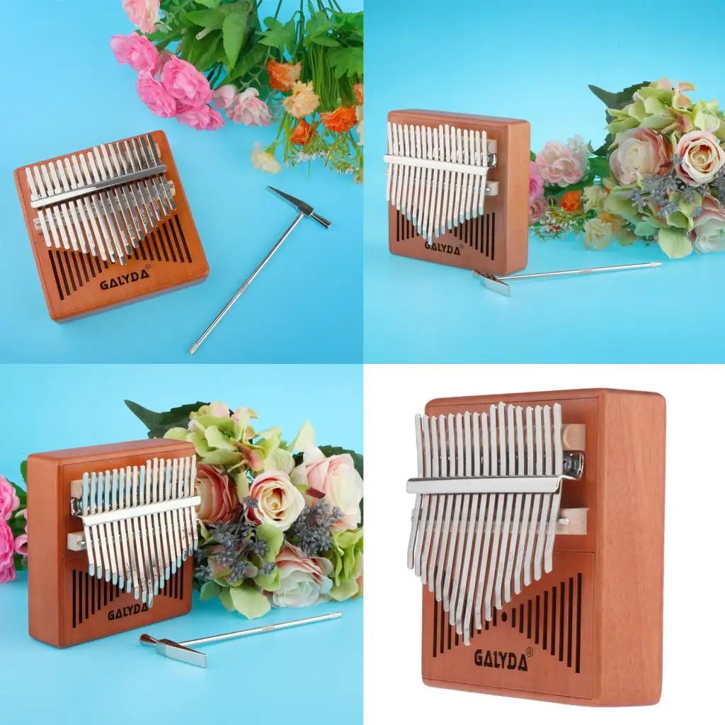 17 клавиш Kalimba красное дерево Радуга большой палец пианино Mbira Клавиатура Набор