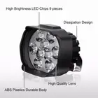 Вспомогательный налобный фонарь для мотоцикла, s-лампа, 9 светодисветодиодный, дополнительная яркая лампа для электромобиля