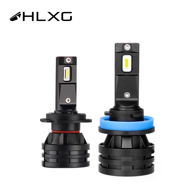 HLXG 2 шт. H7 Лампа Автомобильные фары led h4 супер яркий мини LED HB4 HB3 6000K 12V свет H8 H9 9005 9006