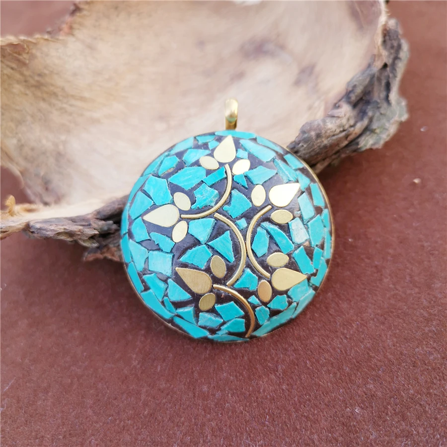 Ручная работа этнический тибетский Будда Кулон Mala буддистская мантра знак Йога