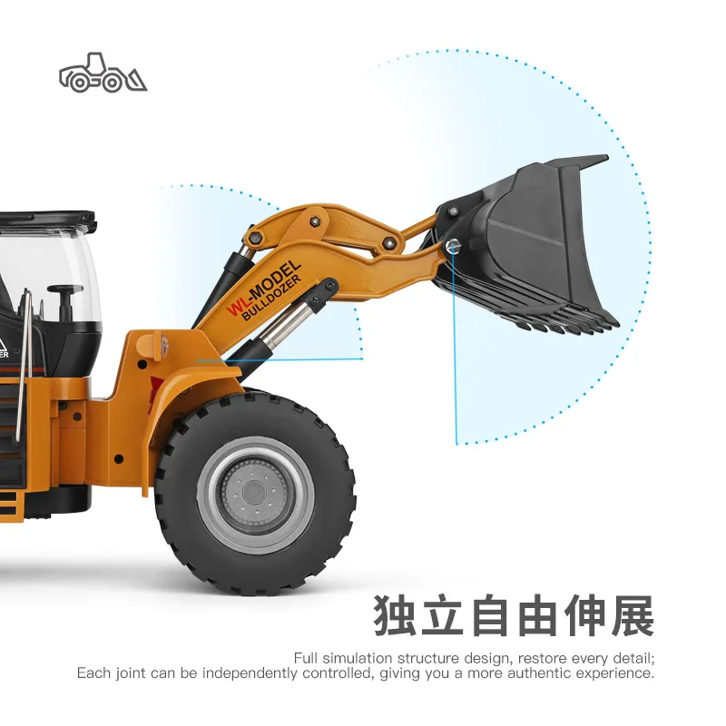 

Weili 14800 bulldozer 1:14 alloy remote control excavator child loader forklift toy car boy