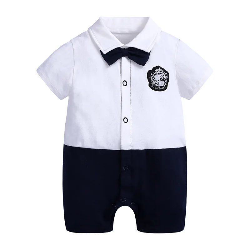 New Baby Bodysuits Beard Sailor Design Boys Gilrs Rompers Cotton Short Sleeve Toddler |