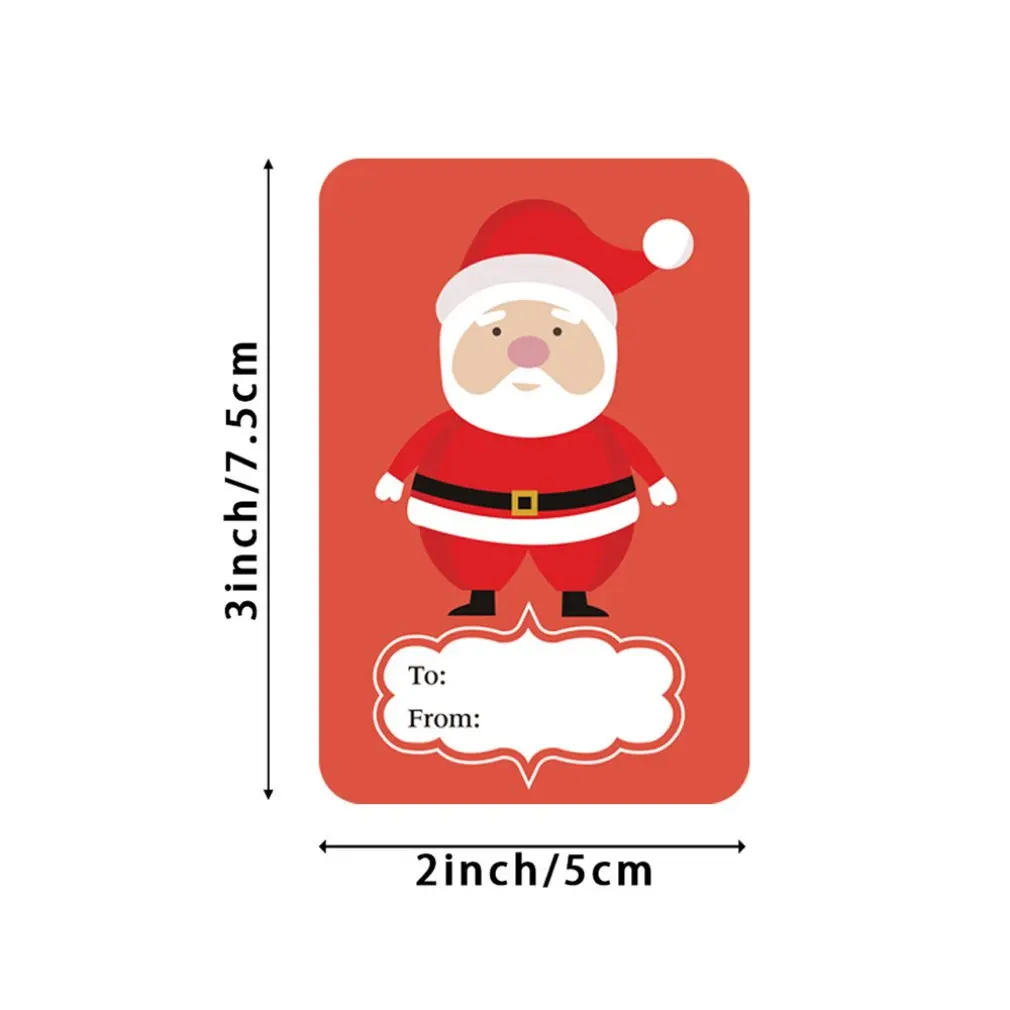 

250pcs / Roll Sticky Christmas Gift Name Tags Gift Seal Labels Christmas Decals Gift Wrapping Stickers